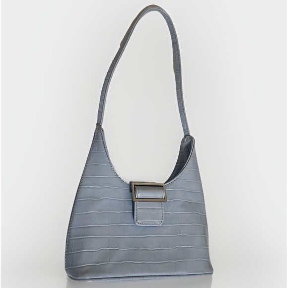 Urban Outfitters Handbags - Urban Outfitters Baby Blue Croc-Embossed Baguette Shoulder Bag Y2K Style Purse